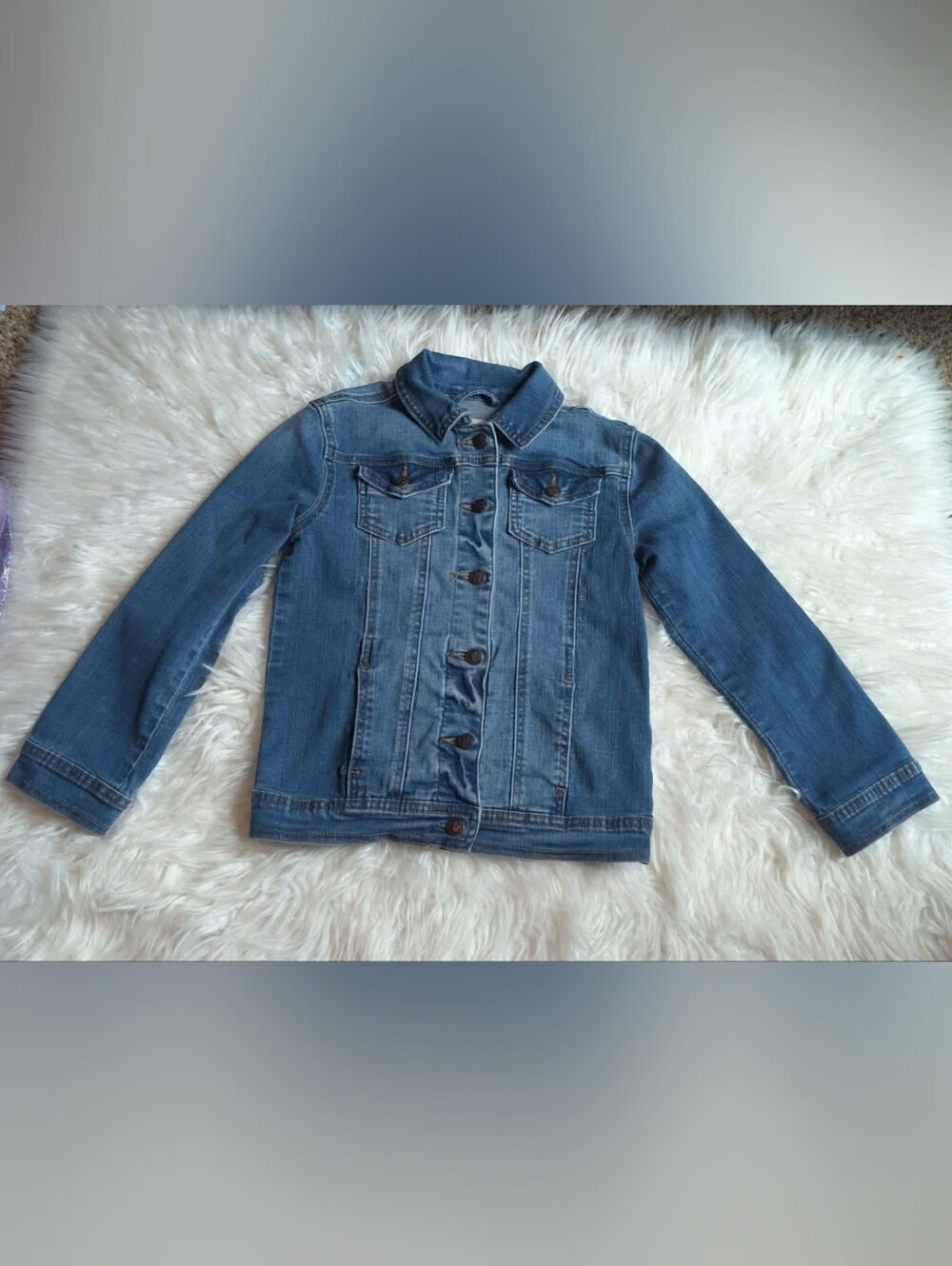 Like New Copper Key girls' denim jacket featuring a medium wash finish